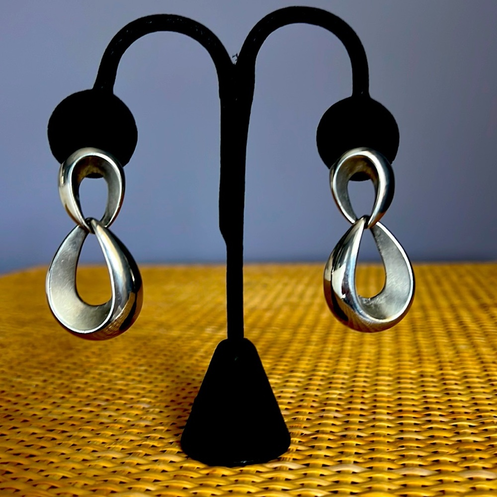 Nordstroms Silver Drop Earrings with Post Back